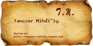 Tanczer Mihály névjegykártya