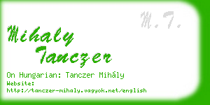 mihaly tanczer business card